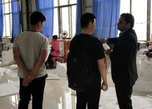 Customers come to our company for a field visit