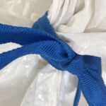 Baffle FIBC Bulk Bag Q-bag | Spout Top & Spout Bottom, 4-Panel Lifting Loops, 1 Ton Capacity