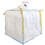 Baffle FIBC Bulk Bag Q-bag | Spout Top & Spout Bottom, 4-Panel Lifting Loops, 1 Ton Capacity