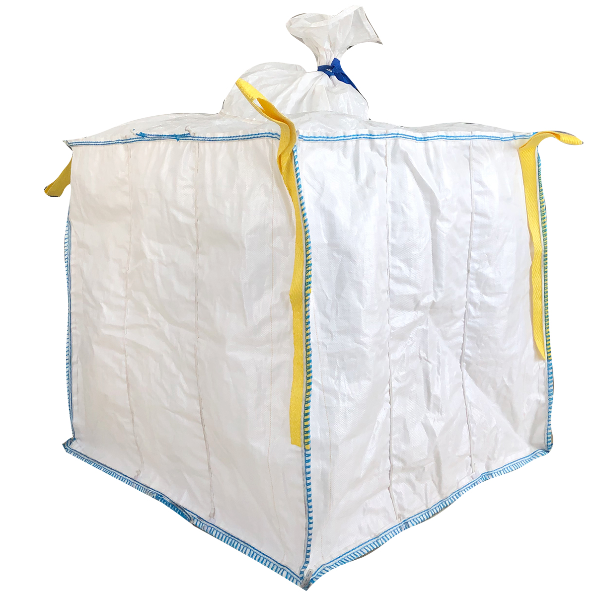 Baffle FIBC Bulk Bag Q-bag | Spout Top & Spout Bottom, 4-Panel Lifting Loops, 1 Ton Capacity