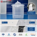 Heavy Duty 4+4 Loop FIBC Bulk Bag Cross Corner Bottom with Integrated Inner Liner 1-2 Ton Capacity
