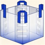 1Ton–1.5Ton SGS Qualified PP Bulk FIBC Baffle Sack, Cross Corner Lifting Belts Reusable Jumbo Container Bag For Chemical Raw Materials